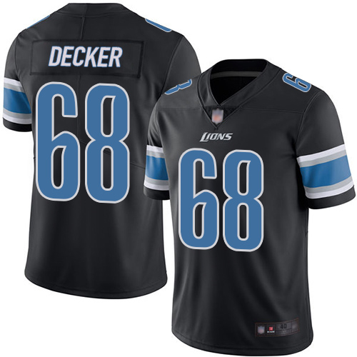 Detroit Lions Limited Black Men Taylor Decker Jersey NFL Football #68 Rush Vapor Untouchable